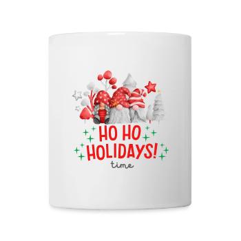 Ho Ho Holidays Gnome Zeit Gemütlicher Weihnachtsza - Tasse - Weiß - Vorne