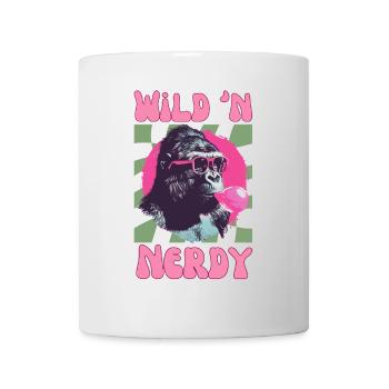 Gorilla with Sunglasses and Chewing Gum Pink - Mug - white - Front
