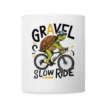Tortue cycliste avec casque et lunettes de soleil - Mug blanc - blanc - Devant
