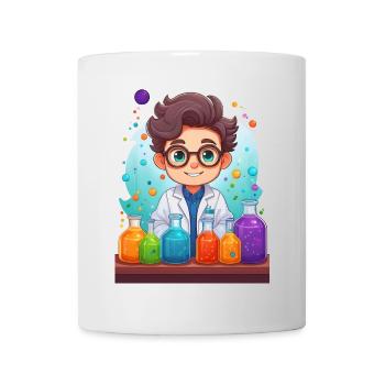 Chemiker macht Chemie Experimente im Labor - Tasse - Weiß - Vorne