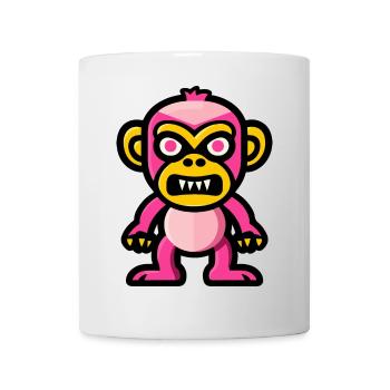 Singe Halloween Bande Dessinée Drôle - Mug blanc - blanc - Devant