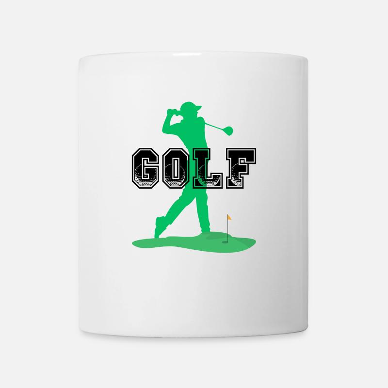 Stylish Golf T-shirt Swing Silhouette Golfer Gift - Mug - white