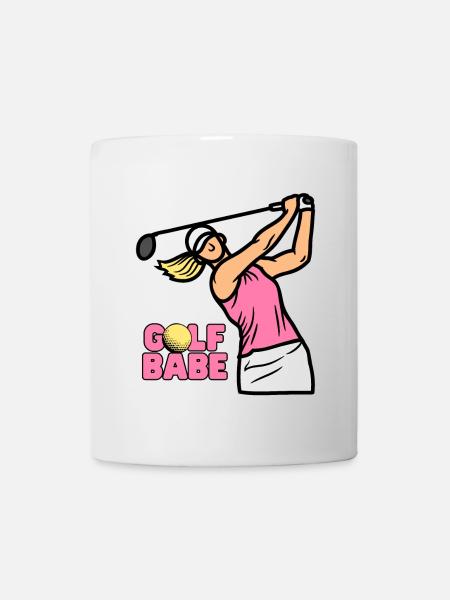 Cute Golf Babe T-shirt for women, Golf clothing - Mug - white