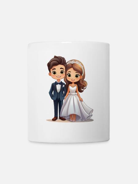 Brautpaar vor der Hochzeit - Tasse - Weiß