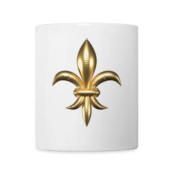 Fleur de Lys / Fleur de Lis in Balloon Gold Look - Mug - white - Front