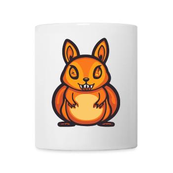 Écureuil Halloween Bande dessinée Drôle - Mug blanc - blanc - Devant