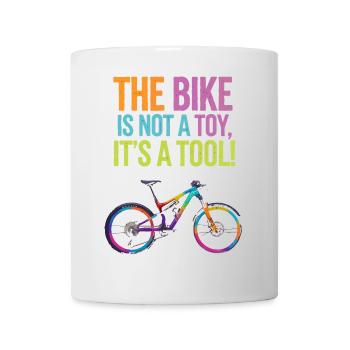 Vibrant Bicycle Quote Design - Mug - white - Front
