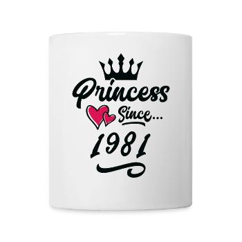 1981 Prinzessin Geburtstag - Tasse - Weiß - Vorne