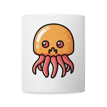 Qualle Halloween Comic Lustig - Tasse - Weiß - Vorne
