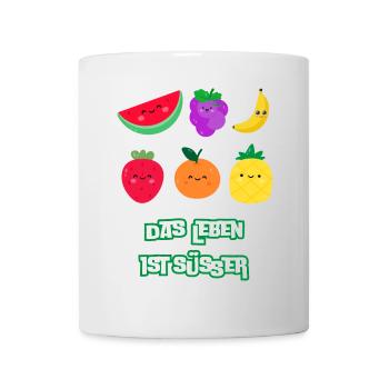 Life Is Sweeter With Fruit - Mug - white - Front