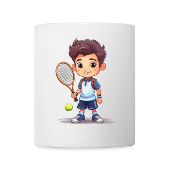 Joueur de tennis jouant au tennis - Mug blanc - blanc - Devant