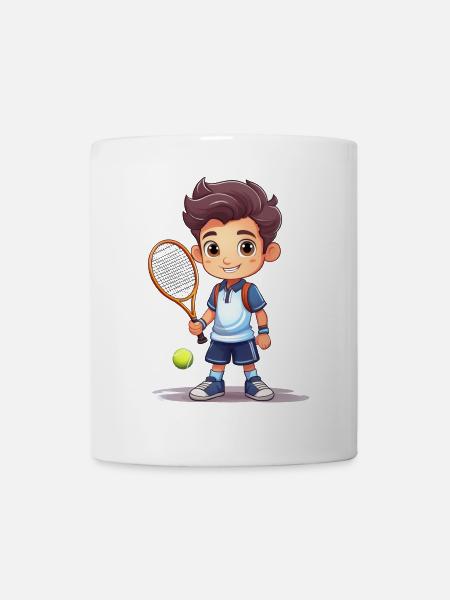Tennisspieler spielt Tennis - Tasse - Weiß
