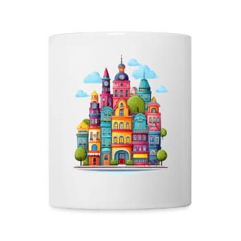 Ville colorée - Mug blanc - blanc - Devant