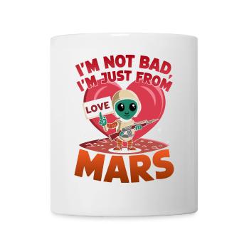 Martian Love Alien Cartoon Design - Mug - white - Front