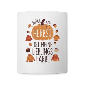 Herbst ist meine Lieblingsfarbe - Tasse - Weiß - Vorne