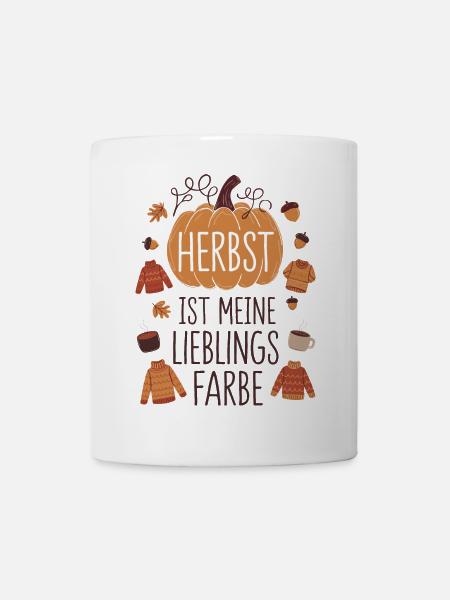 Herbst ist meine Lieblingsfarbe - Tasse - Weiß