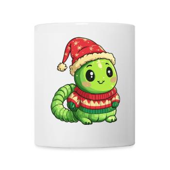 Wurm Weihnachten - Tasse - Weiß - Vorne
