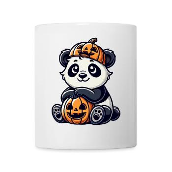 Mignon Halloween Pingouin Fantaisiste Dessin animé Citrouille - Mug blanc - blanc - Devant