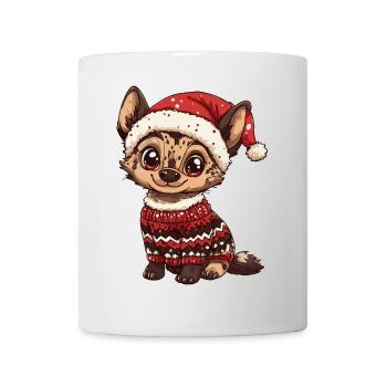 Noël de la hyène - Mug blanc - blanc - Devant
