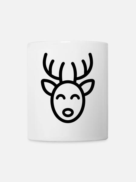 Weihnachtsrentiere - Tasse - Weiß