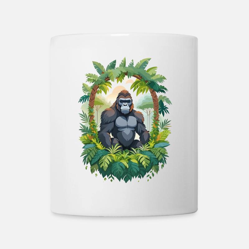 Gorilla im Dschungel - Tasse - Weiß
