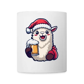Alpaca Llama Christmas Beer - Mug - white - Front