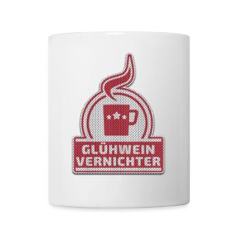 Glühwein Vernichter – Ugly Christmas Style - Tasse - Weiß - Vorne