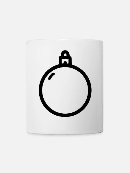 Weihnachtskugel - Tasse - Weiß