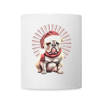 Chemise pour chien drôle Père Noël bouledogue - Mug blanc - blanc - Devant