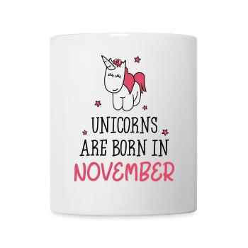 Unicorns are born in November - Tasse - Weiß - Vorne