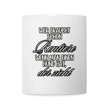 Renne chien chemise drôle disant NOËL - Mug blanc - blanc - Devant