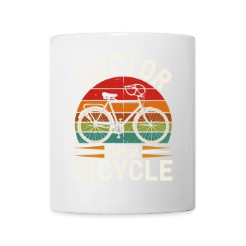 Doctor on a Bicycle Vintage Design - Mug - white - Front