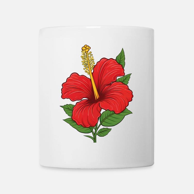 Hibiskus Blüte - Tasse - Weiß