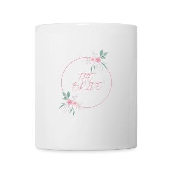 Bride Rosa Kreis Blumen schlicht Vintage - Tasse - Weiß - Vorne