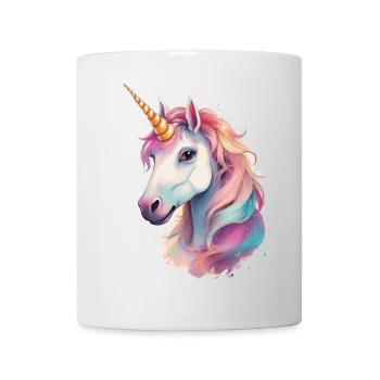 Gemaltes Einhorn - Tasse - Weiß - Vorne