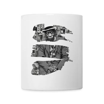 "Vintage Elegance - Hommage in Schwarz und Weiß" - Tasse - Weiß - Vorne