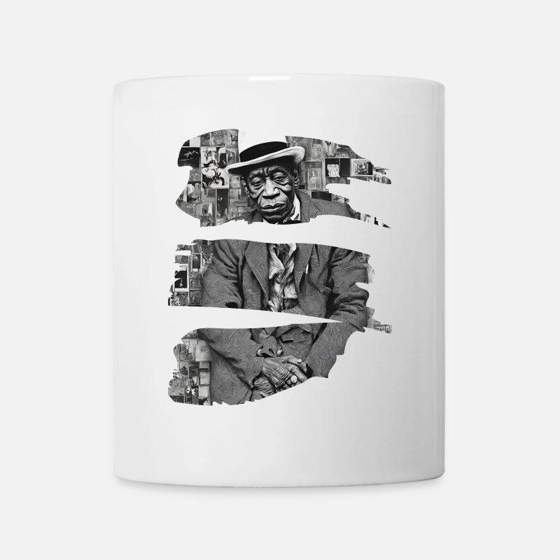 "Élégance Vintage - Hommage en Noir et Blanc" - Mug blanc - blanc