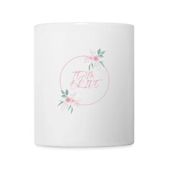 Team Bride Rosa Kreis Blumen schlicht - Tasse - Weiß - Vorne