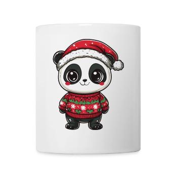Bande dessinée de Noël Panda - Mug blanc - blanc - Devant