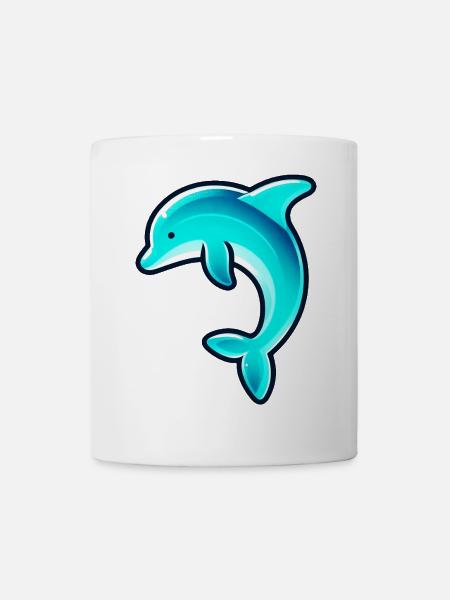 Delfin - Tasse - Weiß