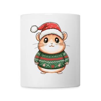 Hamster Weihnachten Comic - Tasse - Weiß - Vorne