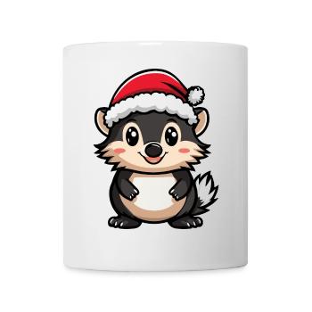 Hérisson Noël Mignon - Mug blanc - blanc - Devant