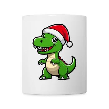 Dinosaur T-Rex Christmas Cute - Mug - white - Front
