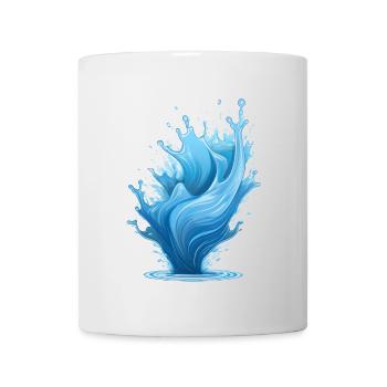 Éclaboussure d’eau bleue - Mug blanc - blanc - Devant