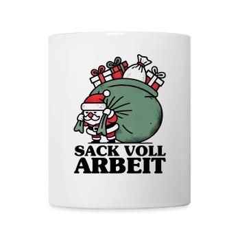 Sack voll Arbeit - Tasse - Weiß - Vorne