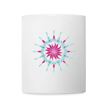 Blumen Mandala - Sonja Ariel von Staden - Tasse - Weiß - Vorne