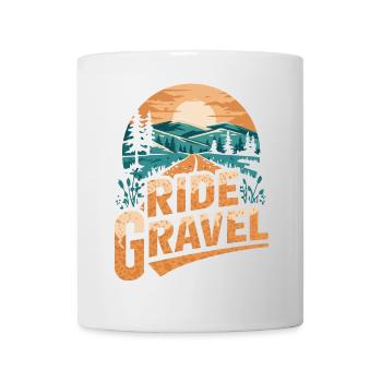 Roulez sur Gravel Sunset - Mug blanc - blanc - Devant