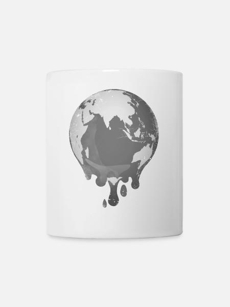 La planète Terre fond à cause du changement climatique - Mug blanc - blanc