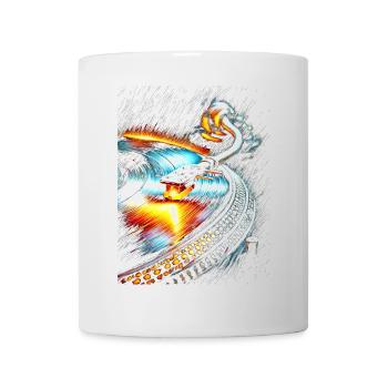 Abstract Turntable and Vinyl Vortex Design - Mug - white - Front