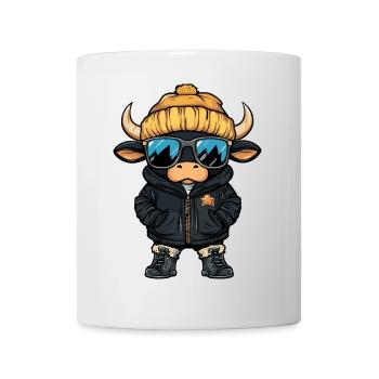 Stier Winter - Tasse - Weiß - Vorne